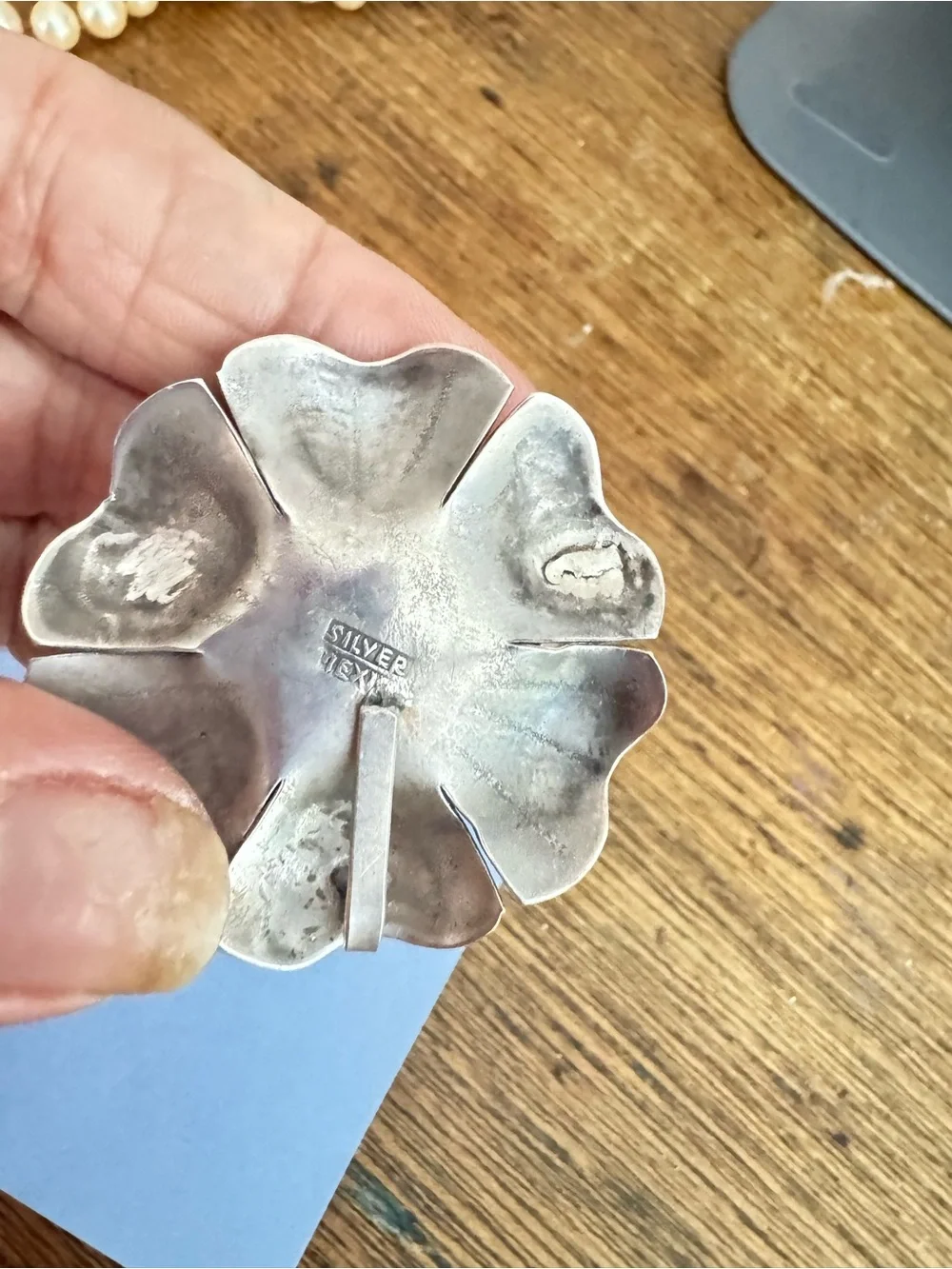 Sterling Silver Pendant Flower Design